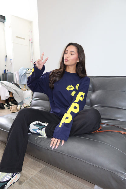 Priority PPP Longsleeve t-shirt - Blauw/ Geel