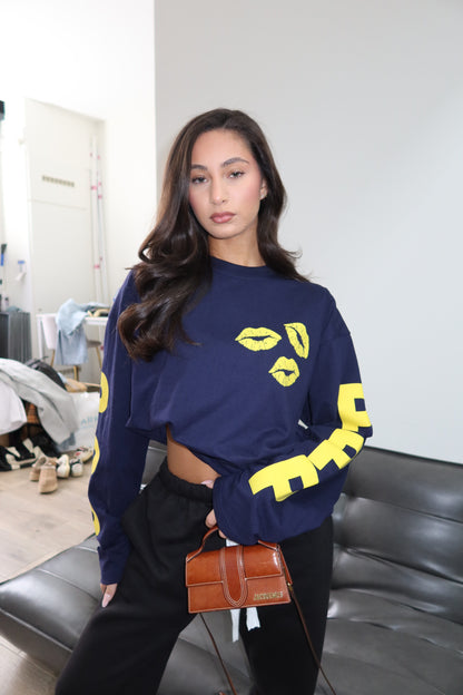 Priority PPP Longsleeve t-shirt - Blauw/ Geel