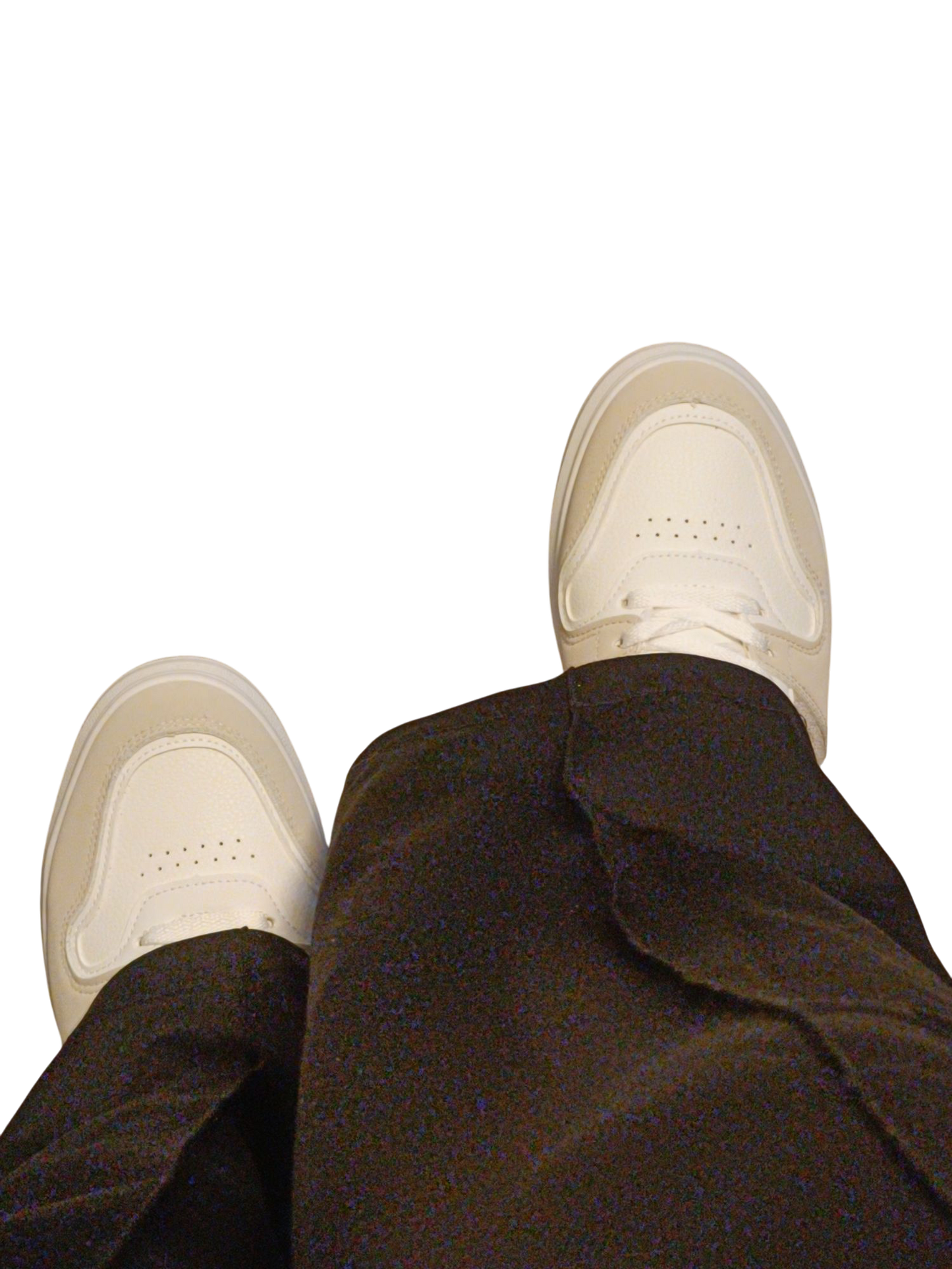 Trendy witte dames sneakers met gouden en beige details