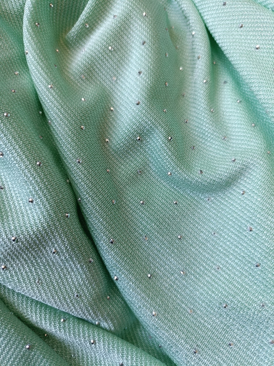 Dames vleermuis top met glitters - Mintgroen | Lente & Pastels collectie