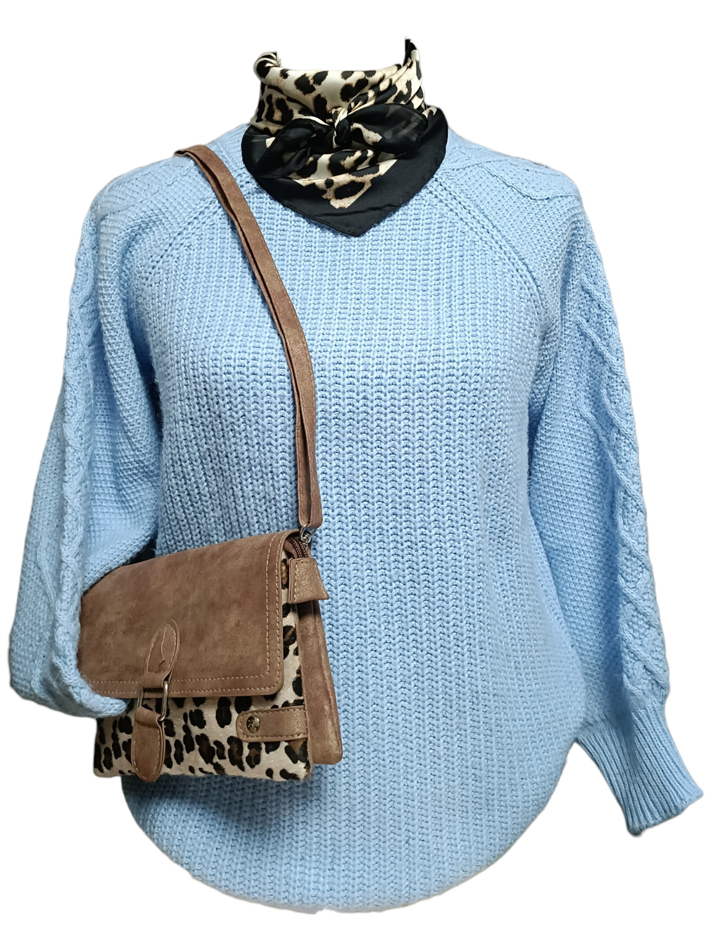 Cutey - Blauwe gebreide dames trui | Selflove collectie