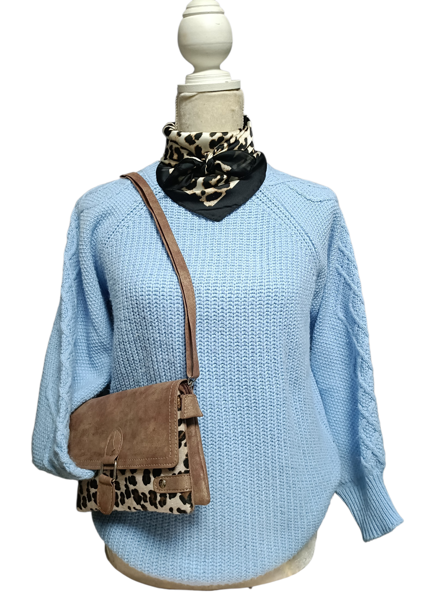 Cutey - Blauwe gebreide dames trui | Selflove collectie
