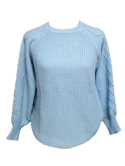 Cutey - Blauwe gebreide dames trui | Selflove collectie