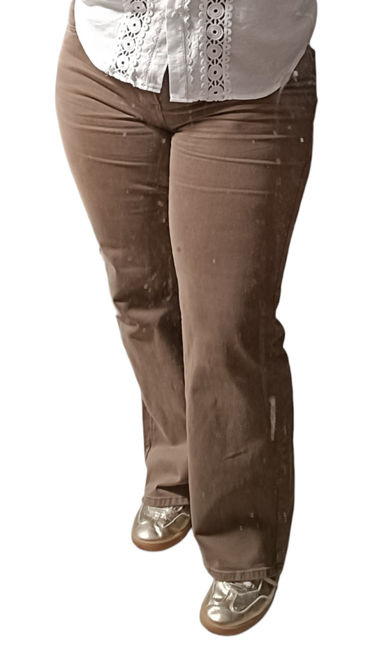 Goodies wide leg jeans - Bruin