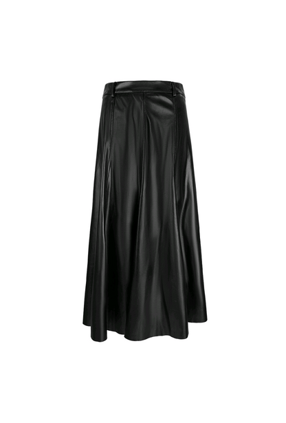 Gimme: Leatherlook/ imitatie leren rok dames - Zwart | Fall4me collectie