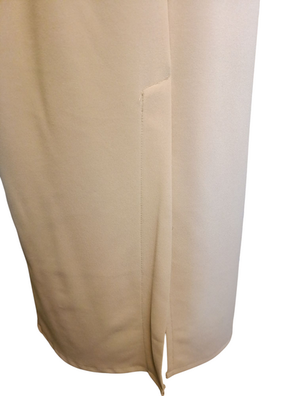 Libby - (Plussize) dames rok met zakken en elastische tailleband - Beige | Rock that Skirt collectie