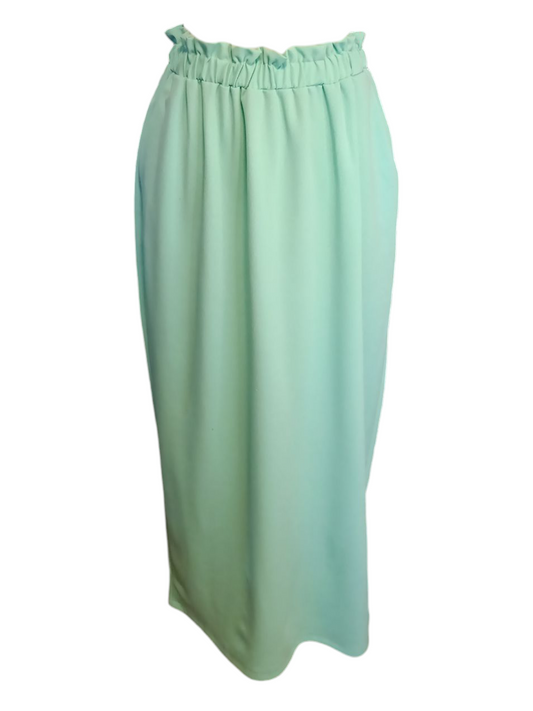 Libby - (Plussize) dames rok met zakken en elastische tailleband - Mintgroen | Rock that Skirt collectie