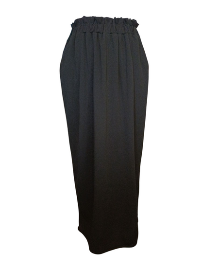 Libby - (Plussize) dames rok met zakken en elastische tailleband - Zwart | Rock that Skirt collectie