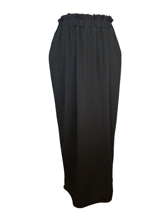 Libby - (Plussize) dames rok met zakken en elastische tailleband - Zwart | Rock that Skirt collectie