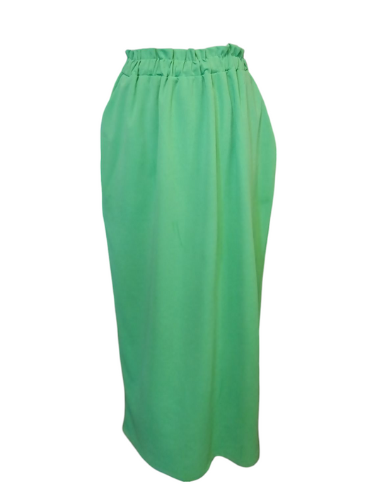 Libby - (Plussize) dames rok met zakken en elastische tailleband - Appelgroen | Rock that Skirt collectie