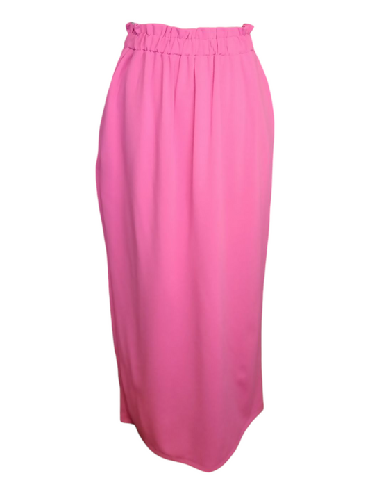 Libby - (Plussize) dames rok met zakken en elastische tailleband - Fuchsia roze | Rock that Skirt collectie