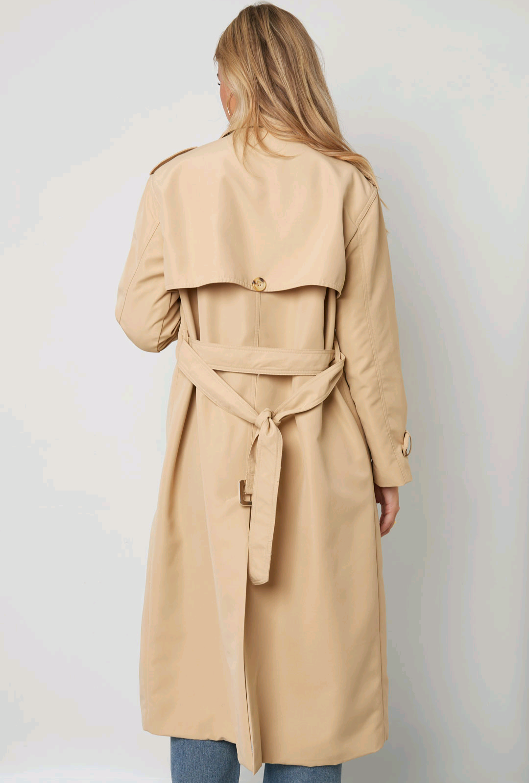Klassieke trenchcoat dames lang - Beige | Fall4Me collectie