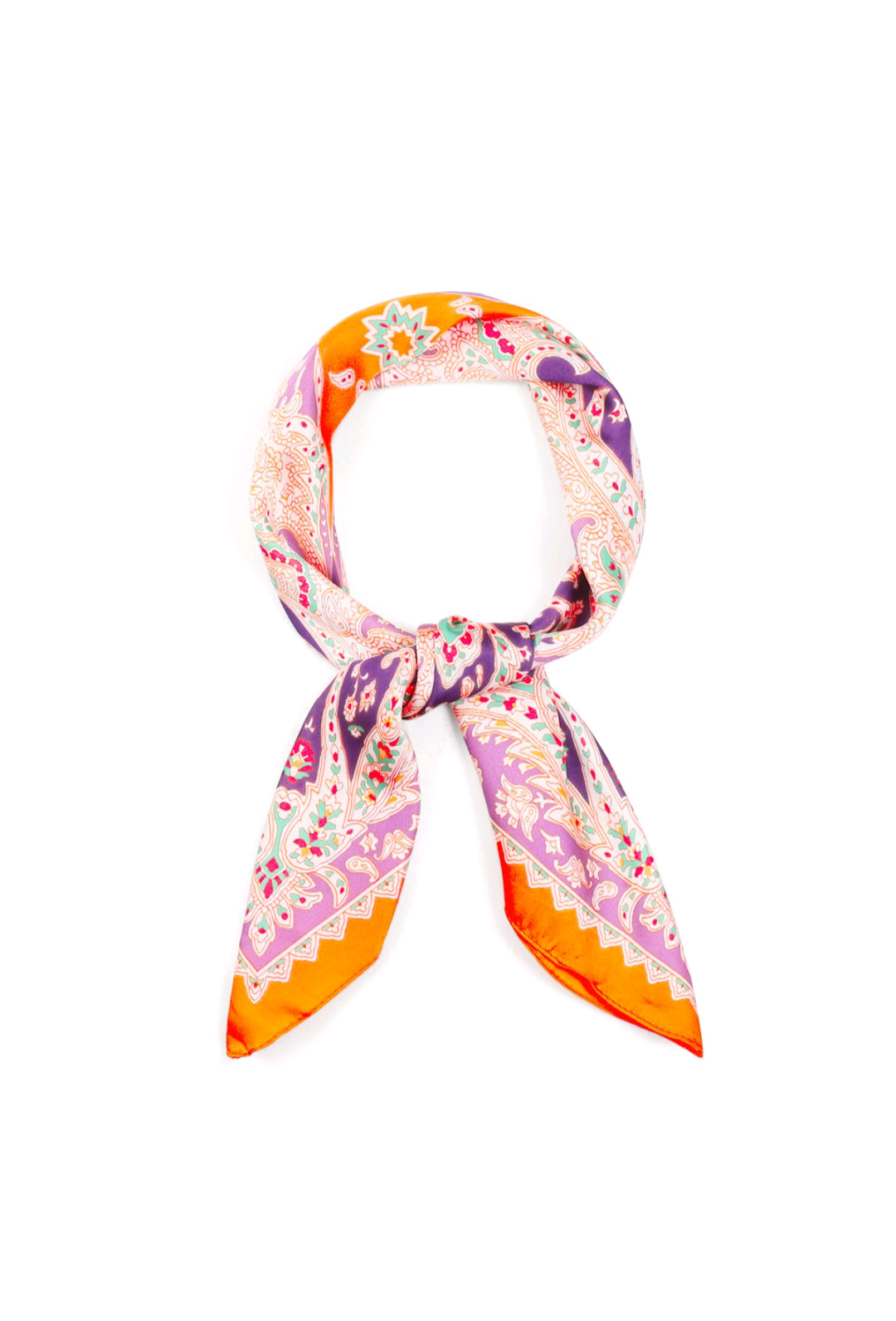 Nek sjaaltje dames Flowery Paisley - Oranje
