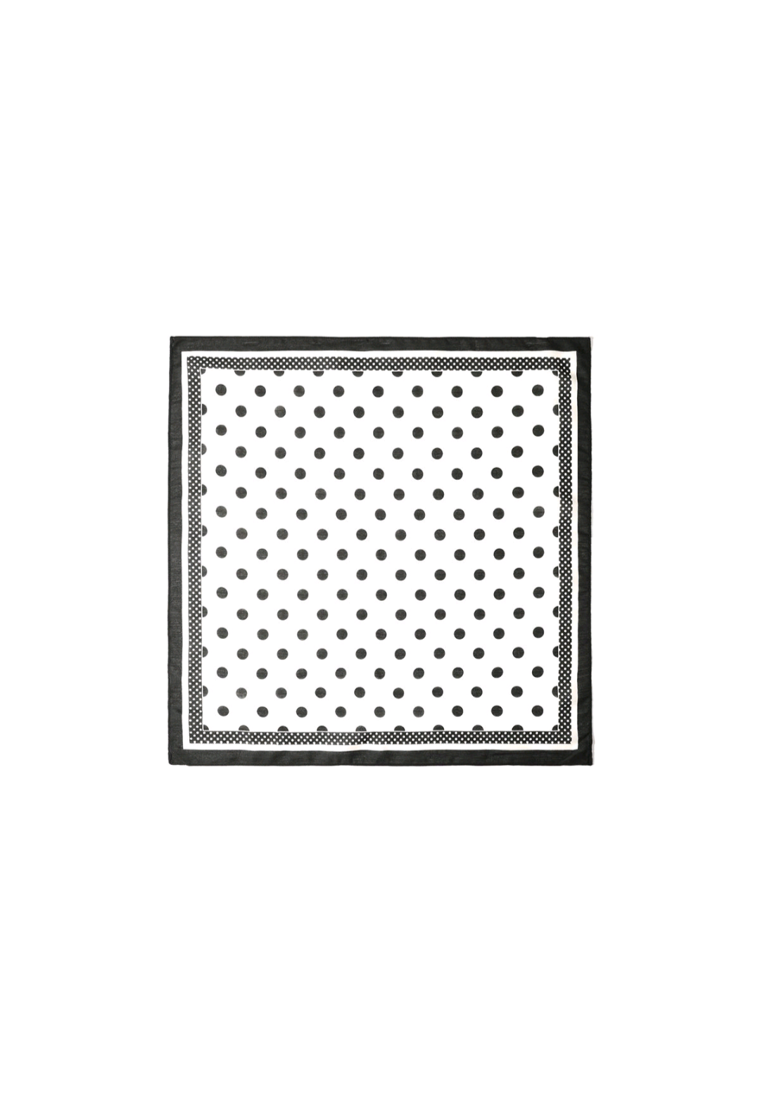 Nek sjaaltje dames Double polka dots - Wit/ Zwart