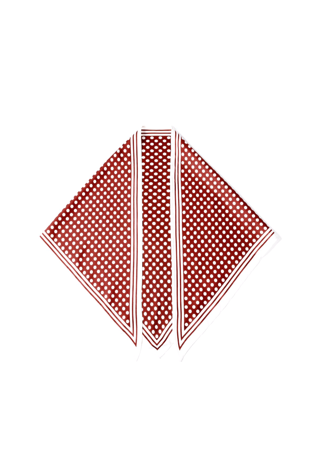 Driehoek sjaal/ grote neksjaal dames polka dots - Rood/ Wit