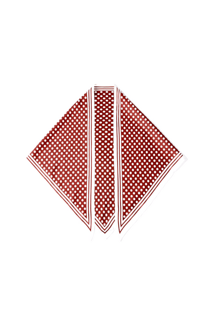 Driehoek sjaal/ grote neksjaal dames polka dots - Rood/ Wit