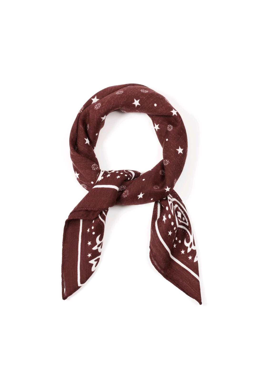 Nek sjaaltje dames Autumn polka Stars - Bordeaux