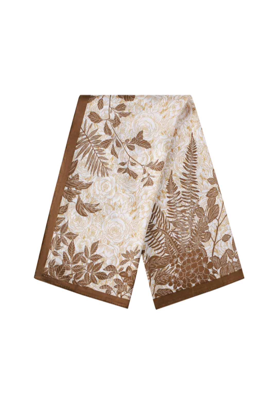 Nek sjaaltje dames Delicate Leaves - Bruin