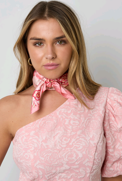 Nek sjaaltje dames; Flowery Chic - Roze