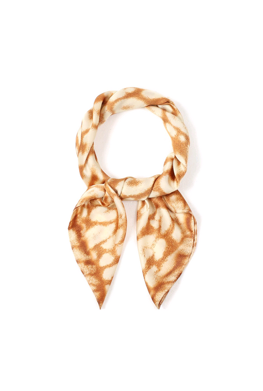 Nek sjaaltje abstracte Leopard print - Bruin