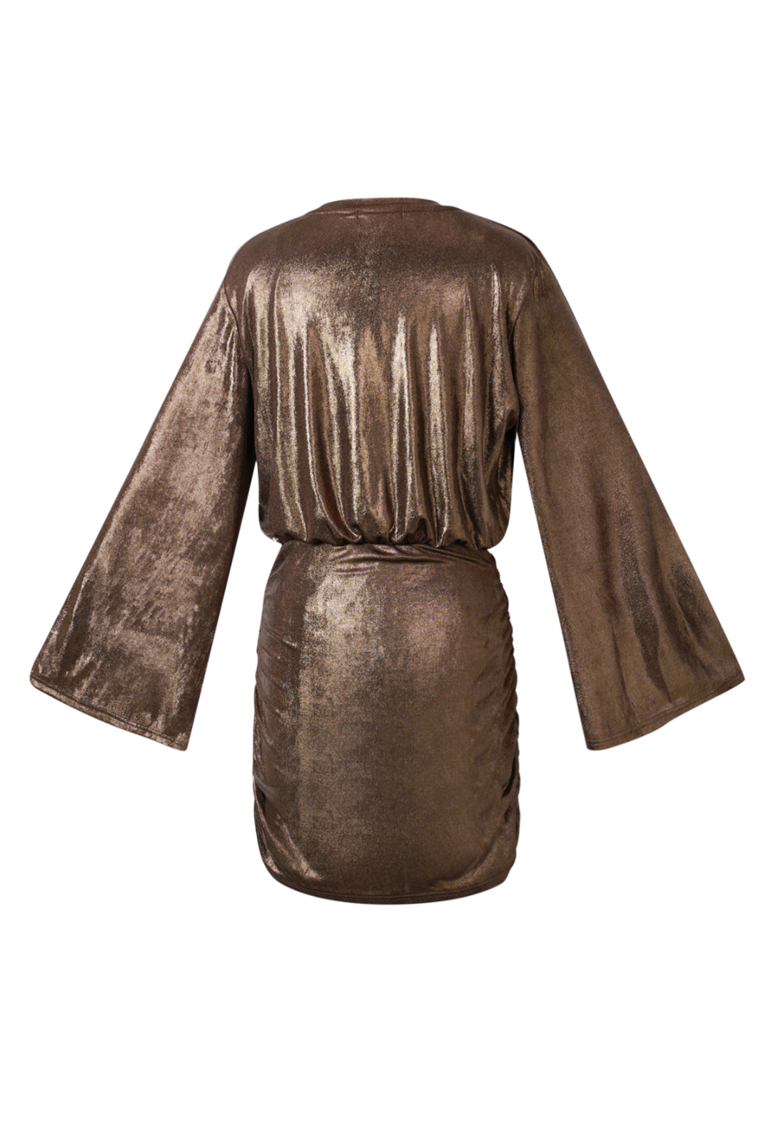 Dames chique/ nette jurk met lange mouwen - Bruin | Sparkle on Me collectie