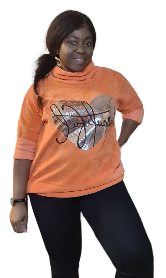 Neon Oranje Tuniek Beautiful met col