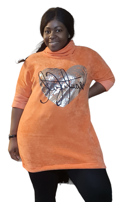 Neon Oranje Tuniek Beautiful met col