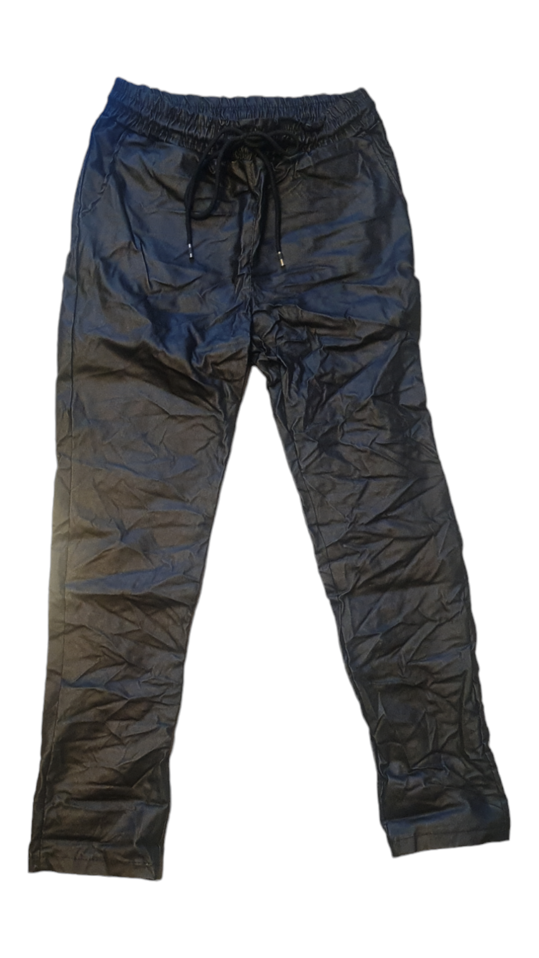 Dames waxbroek met aantrekkoord - Zwart