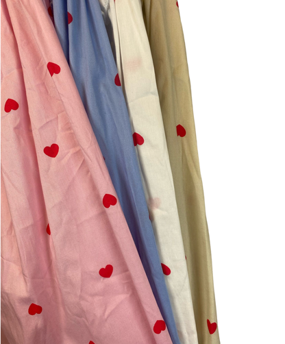 Lovely - Beige dames blouse met hartjes