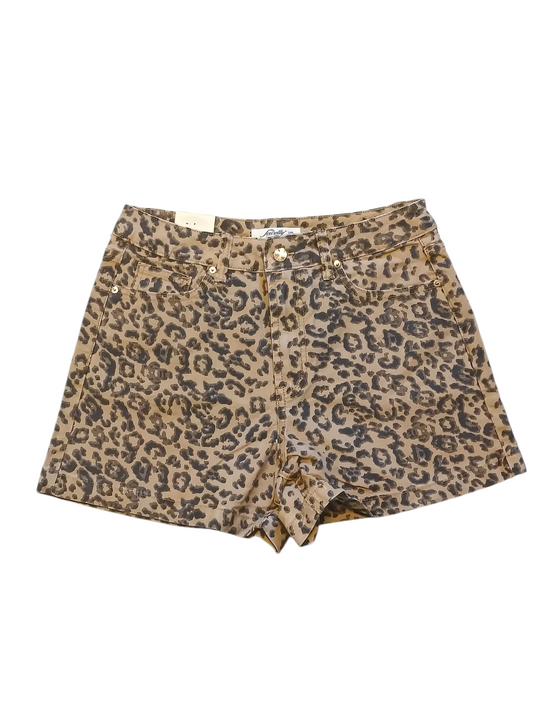 Emma - Denim shorts met panterprint | Animal collectie