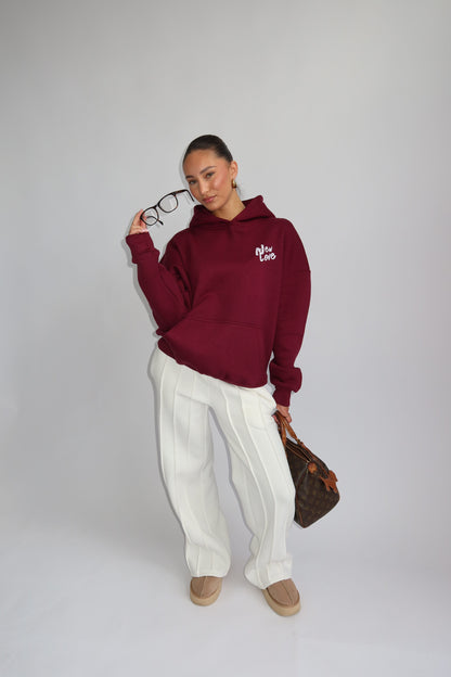 Priority hoodie Priority Ann-Fleur hoodie; New Love hoodie - Bordeaux (Burgundy)