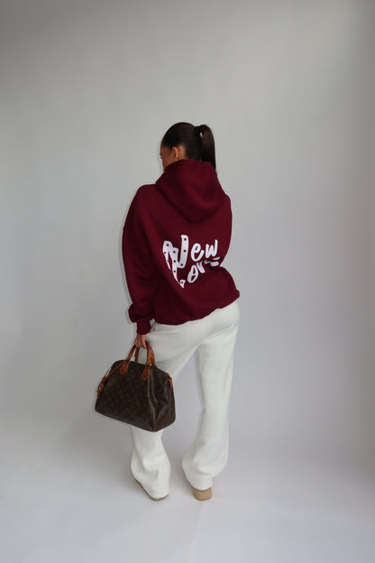 Priority hoodie Priority Ann-Fleur hoodie; New Love hoodie - Bordeaux (Burgundy)