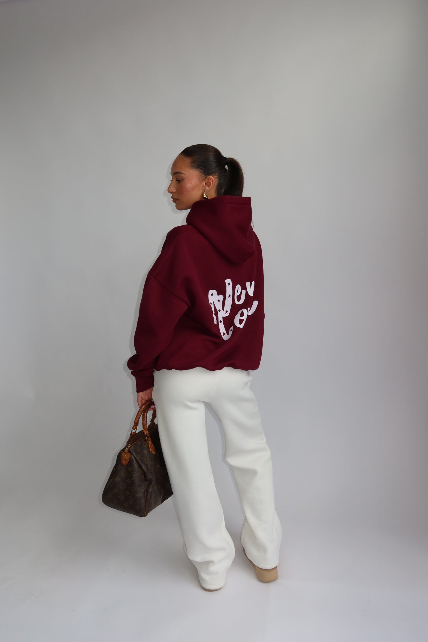 Priority hoodie Priority Ann-Fleur hoodie; New Love hoodie - Bordeaux (Burgundy)