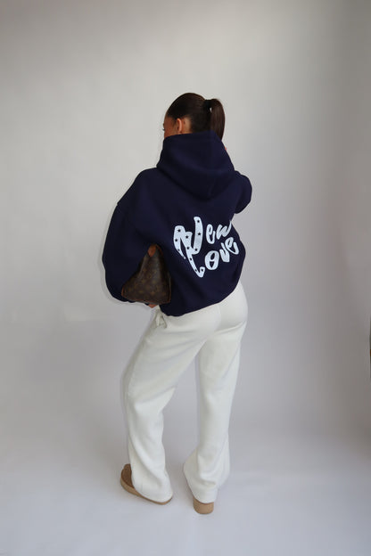 Priority hoodie Priority Ann-Fleur hoodie; New Love hoodie - Navy (Dark Blue)