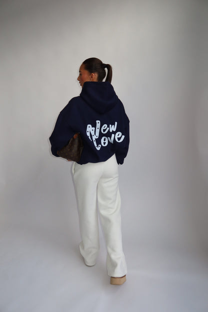 Priority hoodie Priority Ann-Fleur hoodie; New Love hoodie - Navy (Dark Blue)