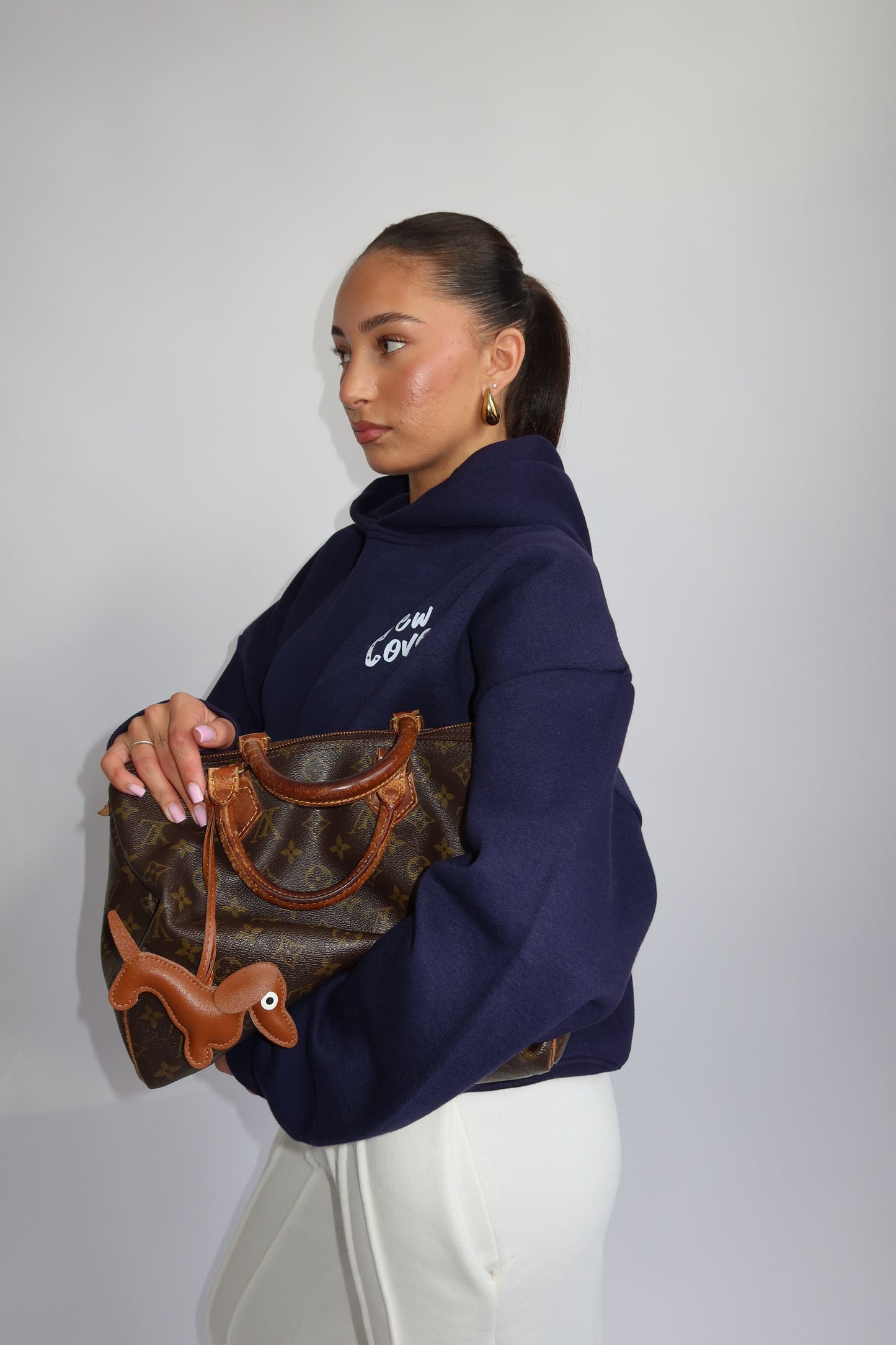 Priority hoodie Priority Ann-Fleur hoodie; New Love hoodie - Navy (Dark Blue)