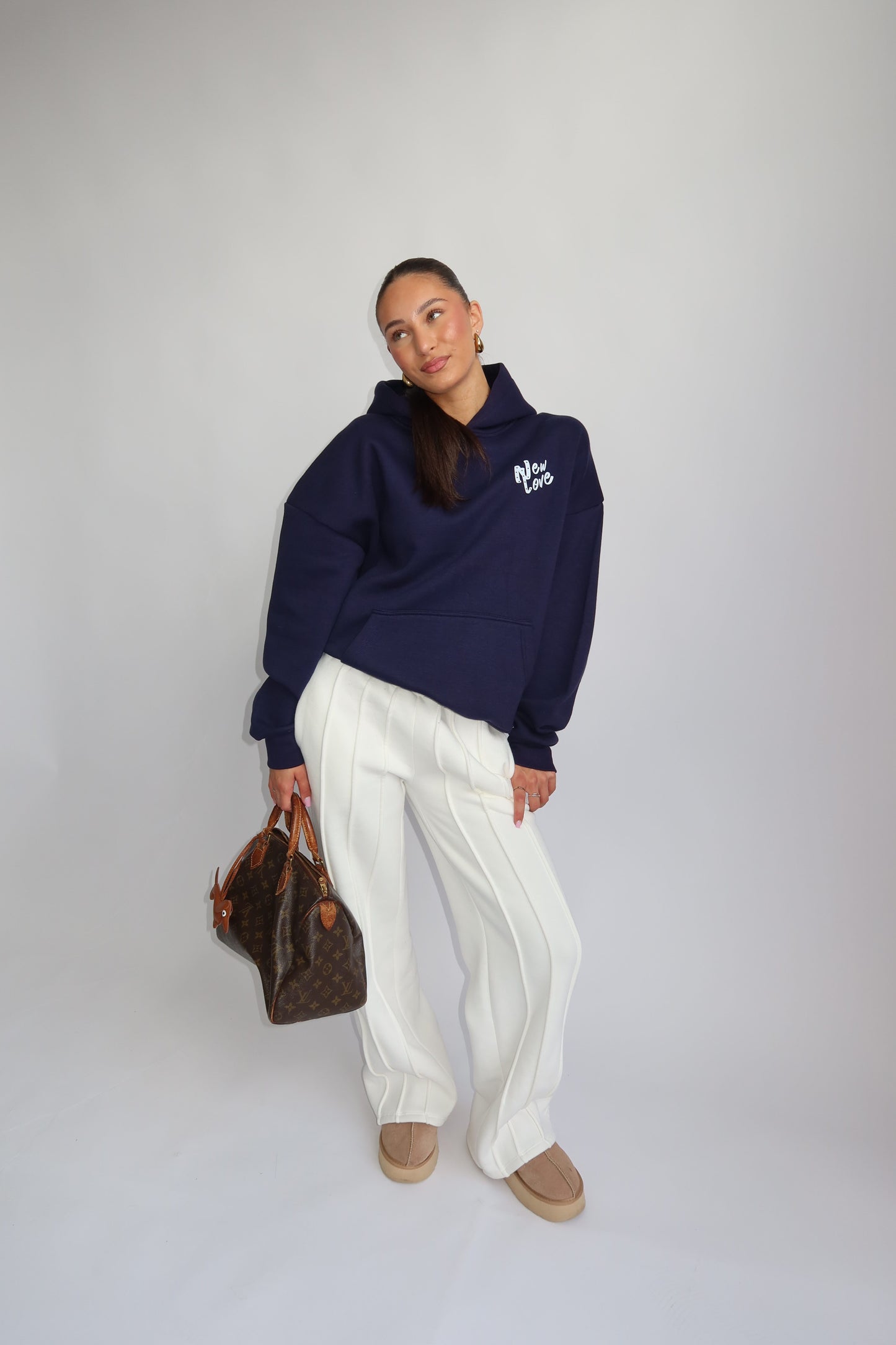 Priority hoodie Priority Ann-Fleur hoodie; New Love hoodie - Navy (Dark Blue)