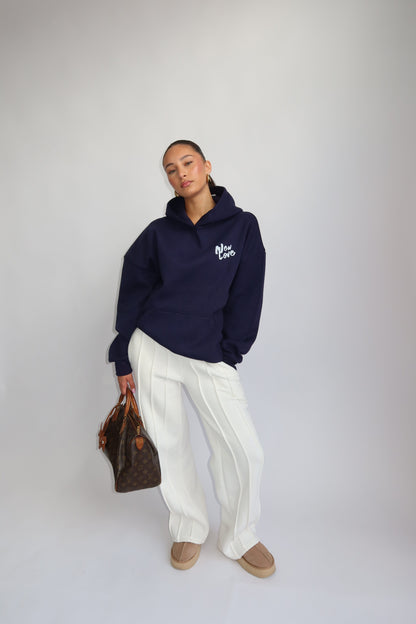 Priority hoodie Priority Ann-Fleur hoodie; New Love hoodie - Navy (Dark Blue)