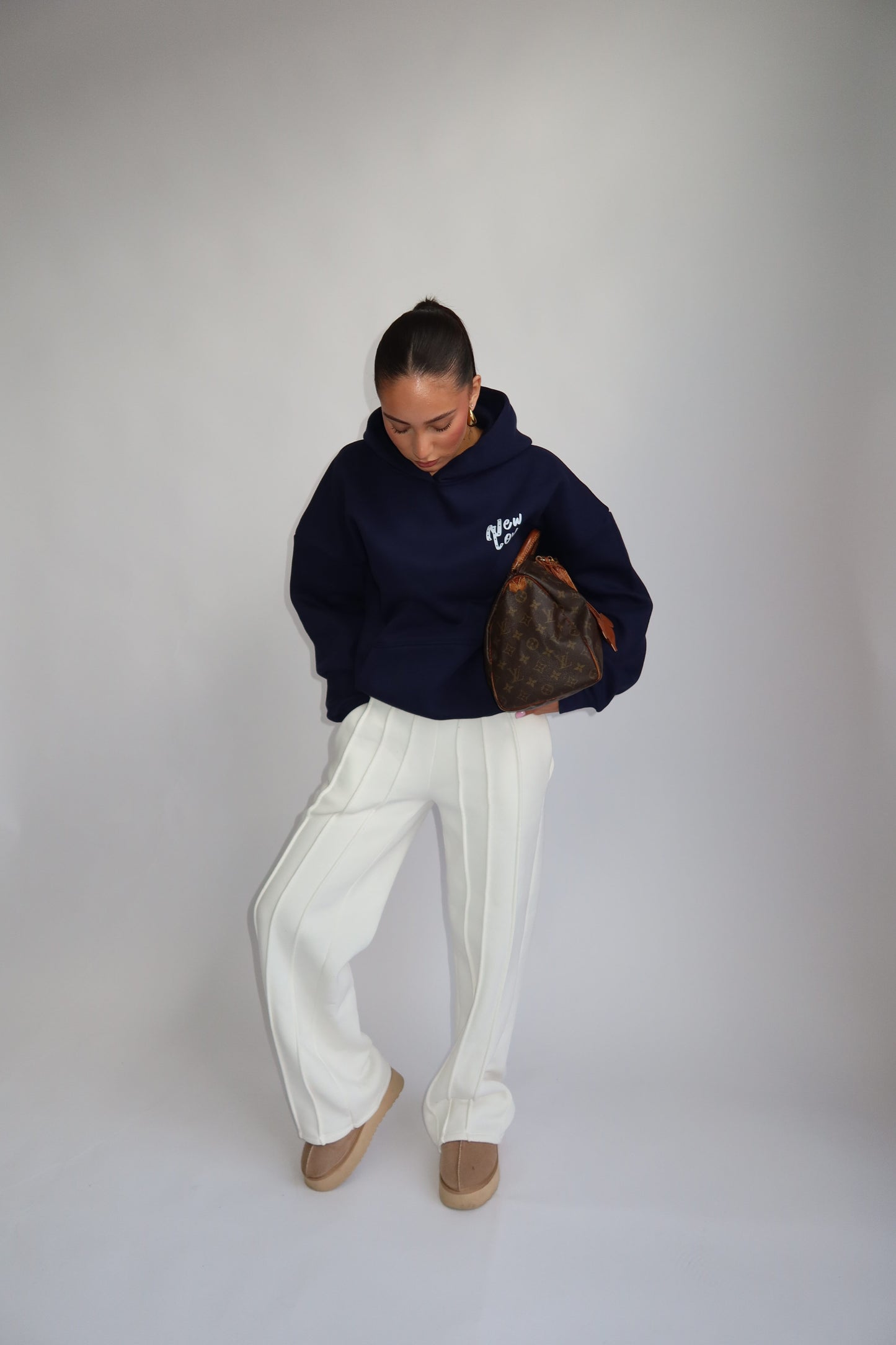 Priority hoodie Priority Ann-Fleur hoodie; New Love hoodie - Navy (Dark Blue)