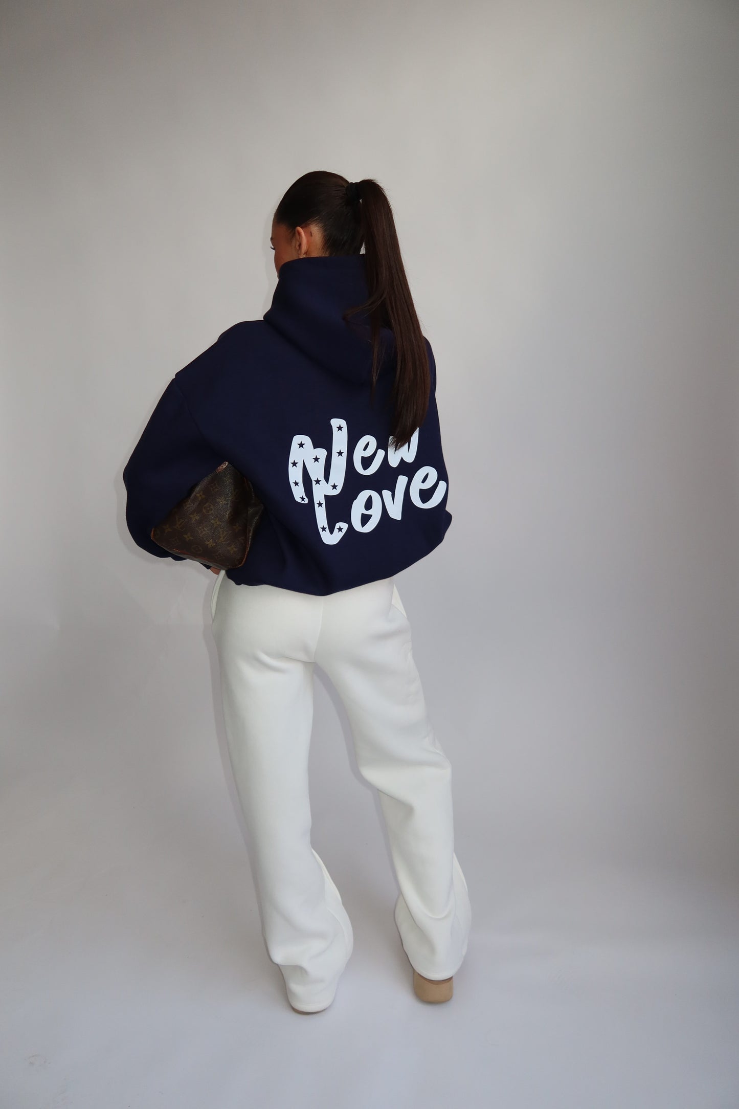 Priority hoodie Priority Ann-Fleur hoodie; New Love hoodie - Navy (Dark Blue)