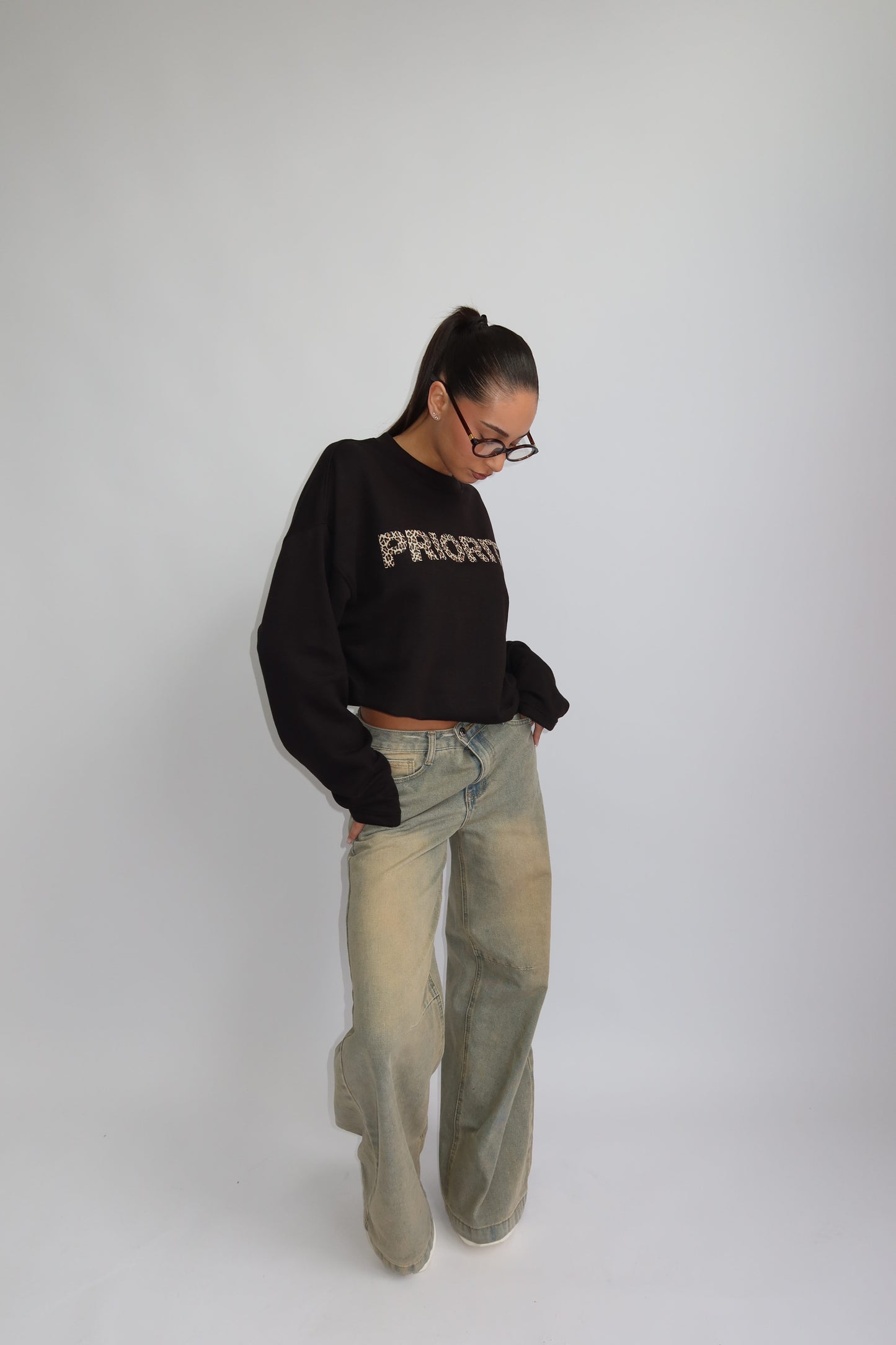 Priority Longsleeve; Priority Leopard print Longsleeve - Zwart