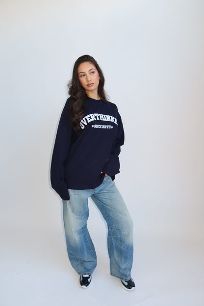 Priority Longsleeve; Priority Overthinker Longsleeve - Navy