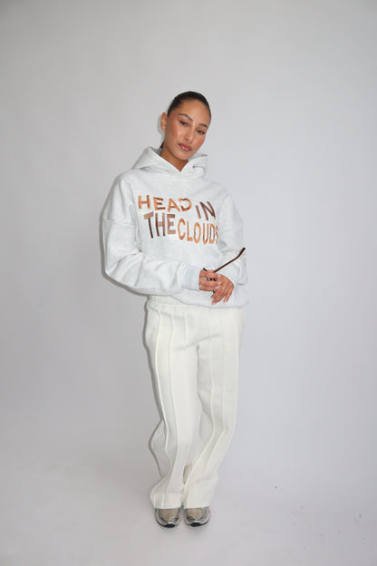Priority Ann-Fleur hoodie; Head in the Clouds hoodie - Lichtgrijs (Marl Gray)