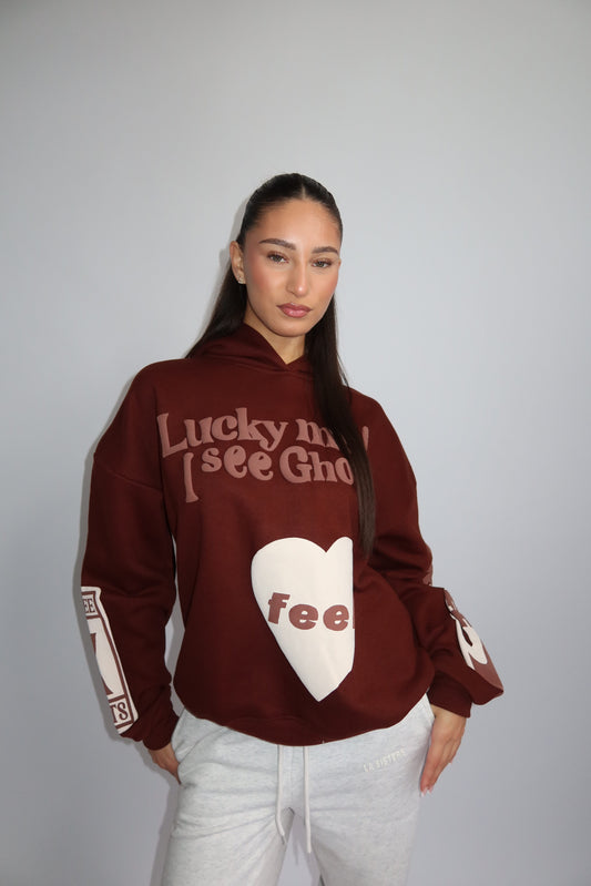 Priority Lucky Me hoodie - Bruin | Fall4me collectie 2.0