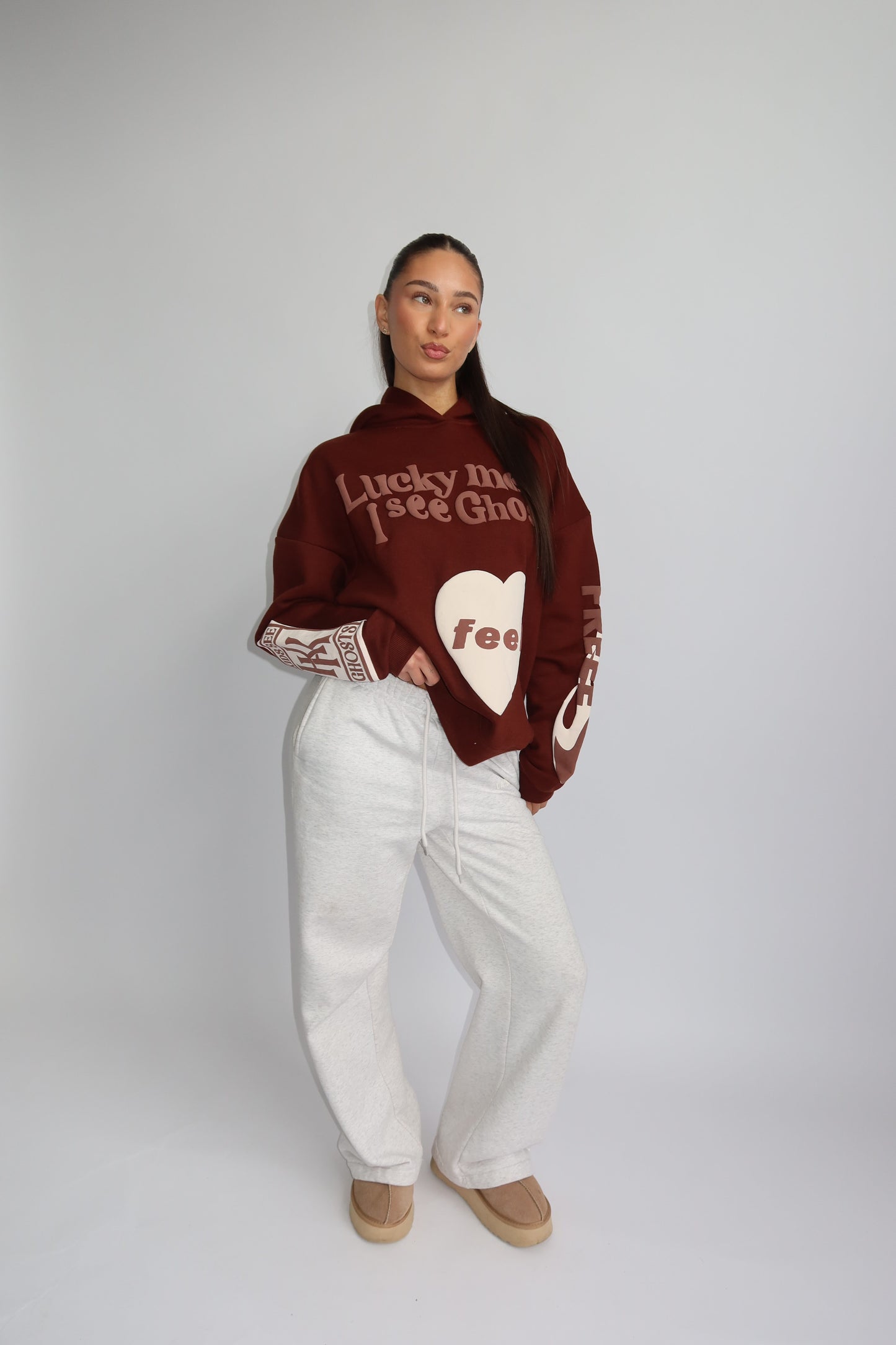 Priority Lucky Me hoodie - Bruin | Fall4me collectie 2.0