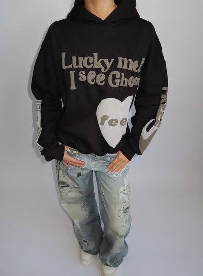 Priority Lucky Me hoodie - Zwart | Fall4me collectie 2.0