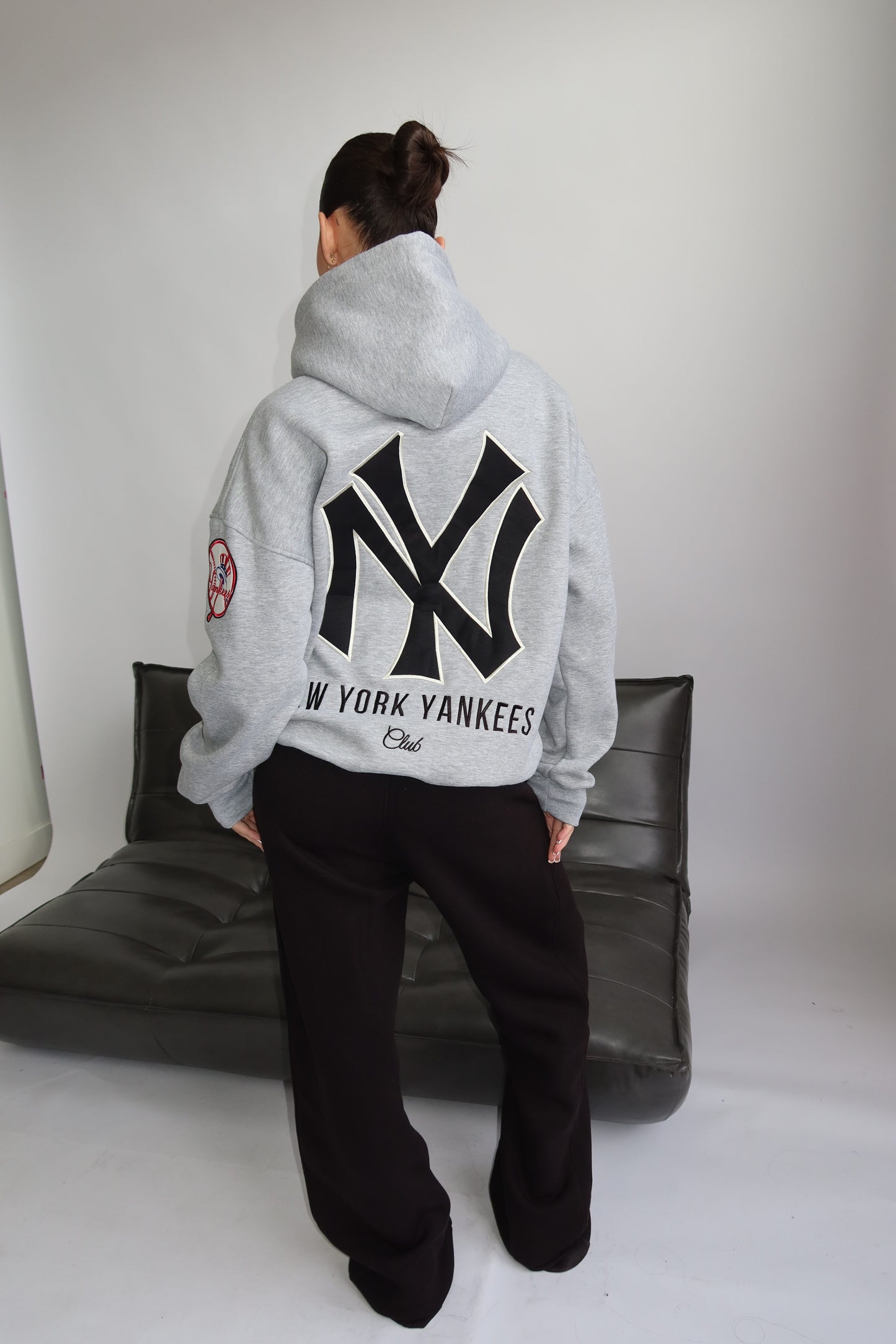 Priority hoodie; Priority Yankees hoodie - Marl Grey (Grijs)