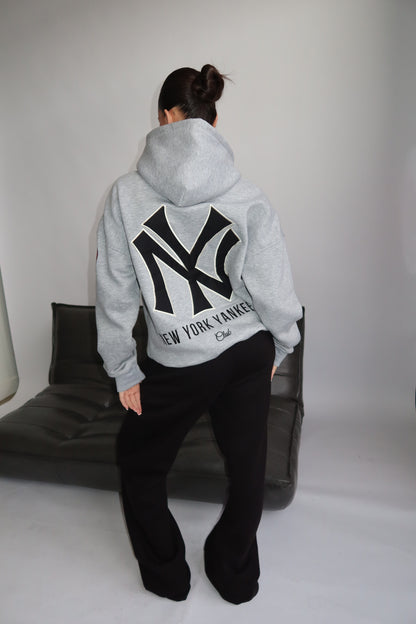 Priority hoodie; Priority Yankees hoodie - Marl Grey (Grijs)