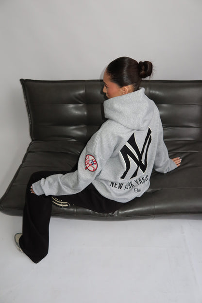 Priority hoodie; Priority Yankees hoodie - Marl Grey (Grijs)