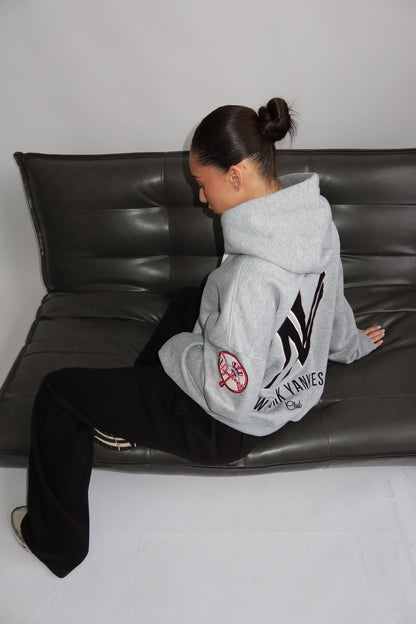 Priority hoodie; Priority Yankees hoodie - Marl Grey (Grijs)